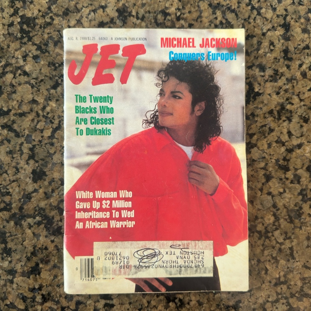 JET Magazine 1988 Michael Jackson cover collector’s memorabilia